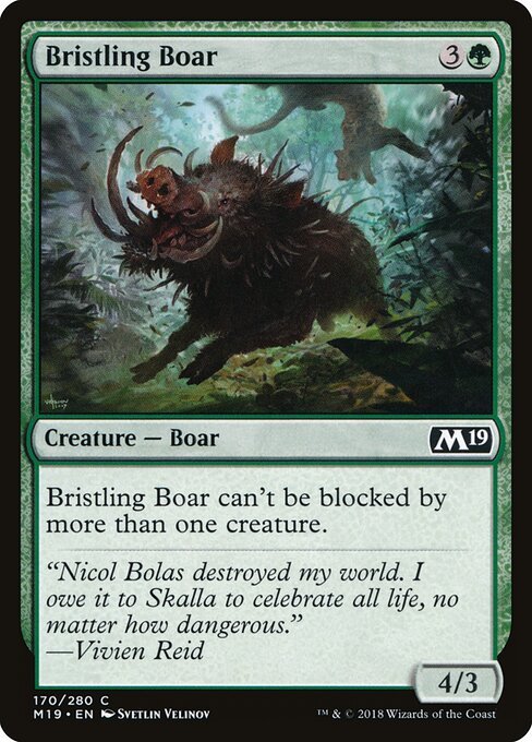 Bristling Boar card from M19 #170
