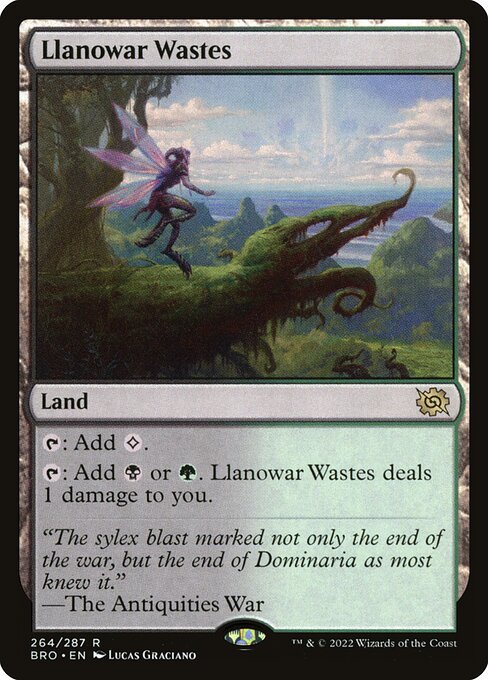 Llanowar Wastes card from BRO #264