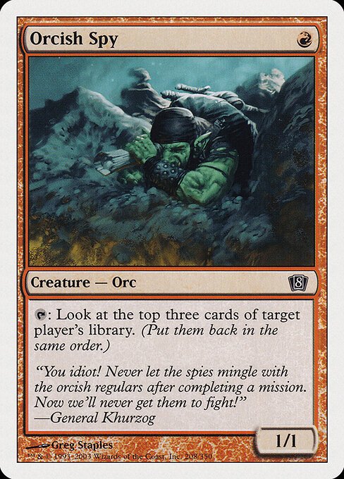 Orcish Spy card from 8ED #208