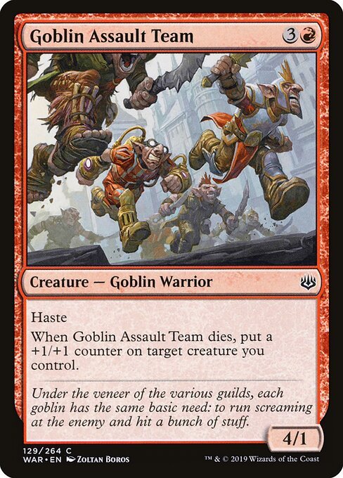 Goblin Assault Team card from WAR #129