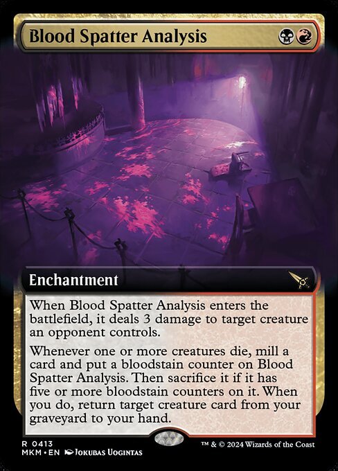 Blood Spatter Analysis card from MKM #413