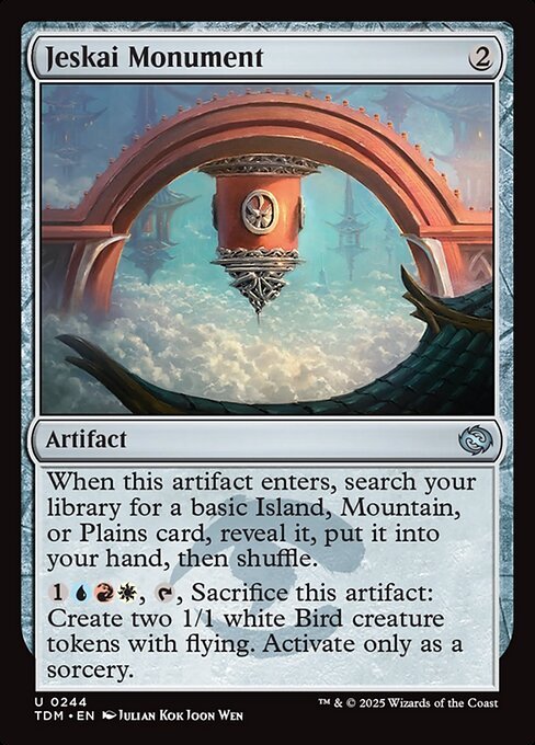 Jeskai Monument card from TDM #244
