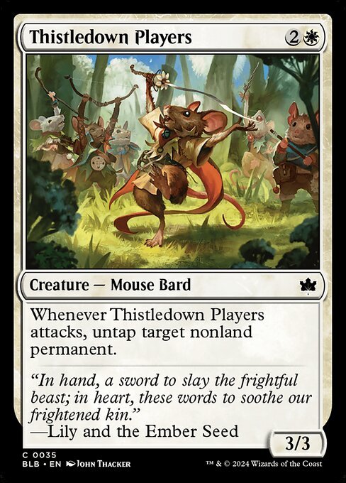 Thistledown Players card from BLB #35