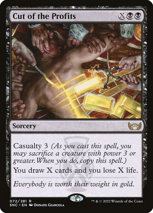 Cut of the Profits card from SNC #72