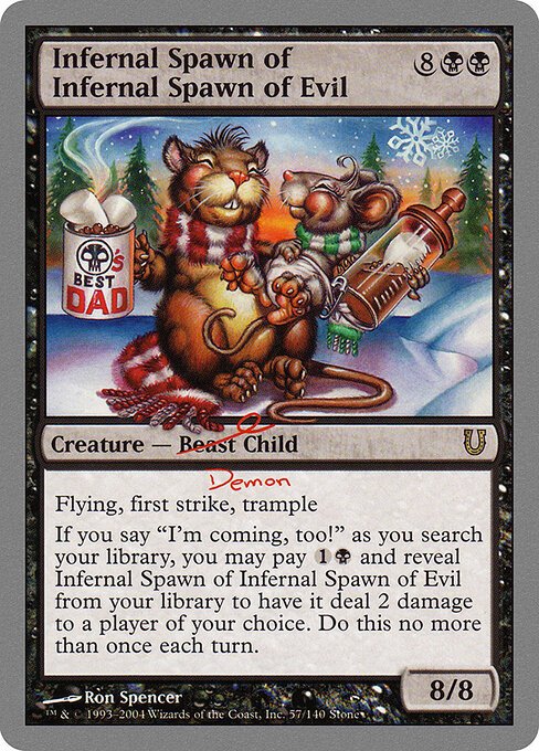 Infernal Spawn of Infernal Spawn of Evil card from UNH #57