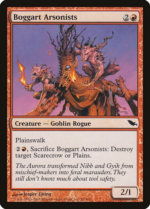 Boggart Arsonists card from SHM #85