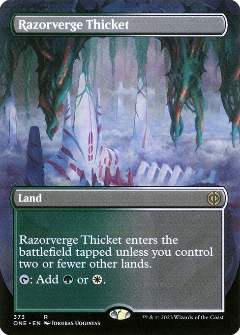 Razorverge Thicket card from ONE #373