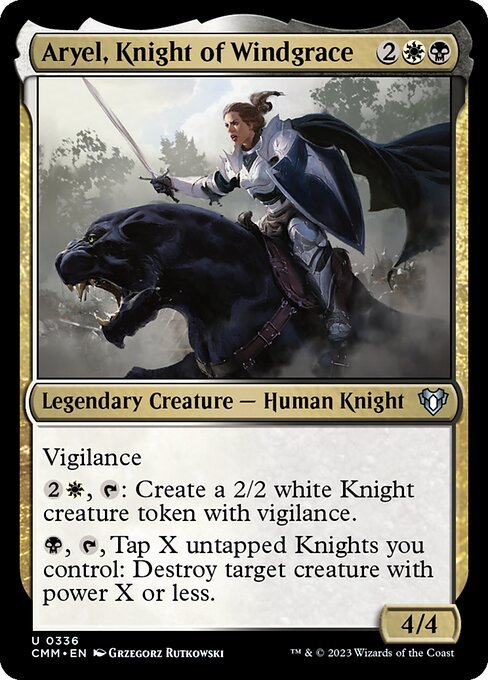 Aryel, Knight of Windgrace card from CMM #336
