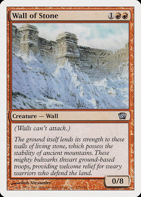 Wall of Stone card from 8ED #232