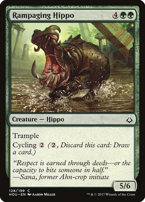 Rampaging Hippo card from HOU #128