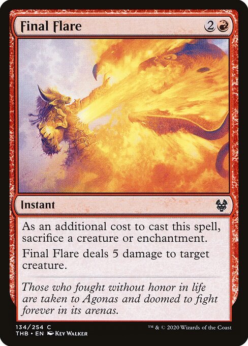 Final Flare card from THB #134